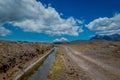 Aquaduct in Cotopaxi National Park, Ecuador home to the Cotopaxi Volcano Royalty Free Stock Photo