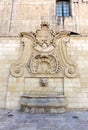 Aquaduct Wignacourt - Omnibus Idem Fountain in Valletta, Malta Royalty Free Stock Photo