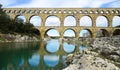 Aquaeduct Pont du Gard south of France Royalty Free Stock Photo