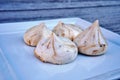 Aquafaba (chickpea water) vegan meringue cookies