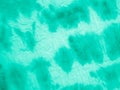 Aquamarine Batik Texture. Green Watercolor Blots Background.