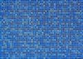 Aquamarine and  blue mosaic tiles. Background and texture, copy space Royalty Free Stock Photo