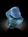 Twin blue indicolite tourmaline elbaite crystal from afghanistan Royalty Free Stock Photo