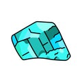 Aquamarine color line icon. Precious stones.