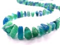 Aquamarine gemstone beads necklace jewelery Royalty Free Stock Photo