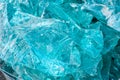 Aquamarine gemstone like glass. Royalty Free Stock Photo
