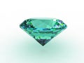 Aquamarine Gemstone on White Background Royalty Free Stock Photo