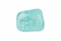 Aquamarine gemstone on a white background