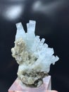 Aquamarine on muscovite mica matrix mineral specimen from Nagar Pakistan