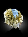 Aquamarine with muscovite mica mineral specimen from nagar Gilgit Pakistan