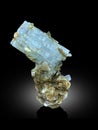 Aquamarine with muscovite mica mineral specimen from nagar Gilgit Pakistan