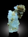 Aquamarine with muscovite mica mineral specimen from nagar Gilgit Pakistan