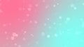 Aquamarine and Tickle Me Pink bokeh gradient background loop motion. Moving bubbles colorful blurred animation. Floating circles