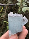 Aquamarine var beryl crsytal mineral specimen from skardu Pakistan