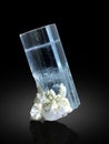 Aquamarine vary Beryl Crystal Mineral Specimen from Shigar Valley Skardu pakistan Royalty Free Stock Photo