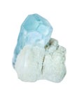 Aquamarine on a white background Royalty Free Stock Photo