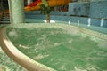 Aquapark with blue water Royalty Free Stock Photo
