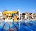 Aquapark at popular hotel Royalty Free Stock Photo