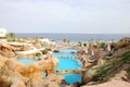 Aquapark at popular hotel near Red Sea Royalty Free Stock Photo