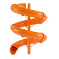 Aquapark slide tube isolated