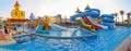 Aquapark sliders, aqua park, water park Royalty Free Stock Photo