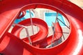 Aquapark slides Royalty Free Stock Photo