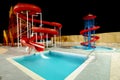 Aquapark slides Royalty Free Stock Photo