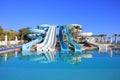 Aquapark slides, waterpark Royalty Free Stock Photo