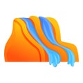 Aquapark tools icon, cartoon style