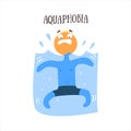 Aquaphobia Vector Illustration