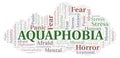 Aquaphobia word cloud Royalty Free Stock Photo