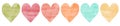 aquarell hearts different colors Royalty Free Stock Photo