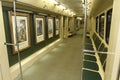 Aquarelle subway train in Moscow Metro Royalty Free Stock Photo