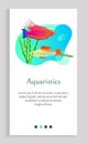 Aquaristics Fish Floating in Water, Seaweed Stones