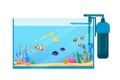 vector aquarium with external filter