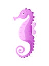 Aquarium cartoon seahorse ocean sea animals for games.