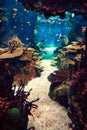 aquarium with fish, for background Royalty Free Stock Photo
