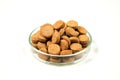 Aquarium fish Feed tablets closeup. Ornamental fish food, fish food pressed into tablets