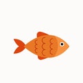 Aquarium fish flat icon.