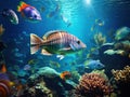 Aquarium fish  Made With Generative AI illustration Royalty Free Stock Photo