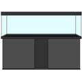 Aquarium Fish Tank and Cabinet sideboard, Clear Glass Fish Tank aquarium complete set. Aquarium with cover, base cabinet, filter