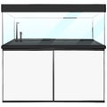 Aquarium Fish Tank and Cabinet sideboard, Clear Glass Fish Tank aquarium complete set. Aquarium with cover, base cabinet, filter