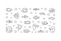 Aquarium fish vector banner. Aquariumistics illustration