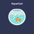 Aquarium flat vector icon