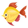 Aquarium gold fish icon, cartoon style Royalty Free Stock Photo