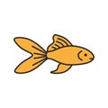 Aquarium goldfish color icon Royalty Free Stock Photo