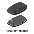 Aquarium habitat icon, isometric style Royalty Free Stock Photo