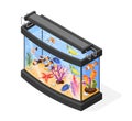 Aquarium Isometric Composition Royalty Free Stock Photo