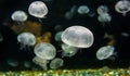 Aquarium Moon Jellyfish Royalty Free Stock Photo