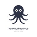 aquarium octopus icon on white background. Simple element illustration from Animals concept